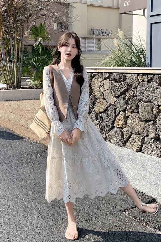 Le Malene 超好看减龄马甲蕾丝连衣裙套装 22429 商品图3