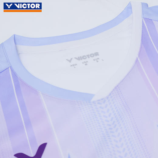 VICTOR威克多胜利羽毛球服球星大赛服推广版男女款透气速干T-60002TD 商品图3