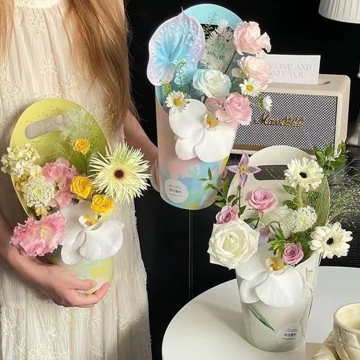 圆形手提花盒（5个/包） 商品图1