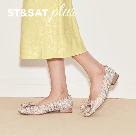 星期六26春新款重工满钻蝴蝶结单鞋SSE1111240 商品图2