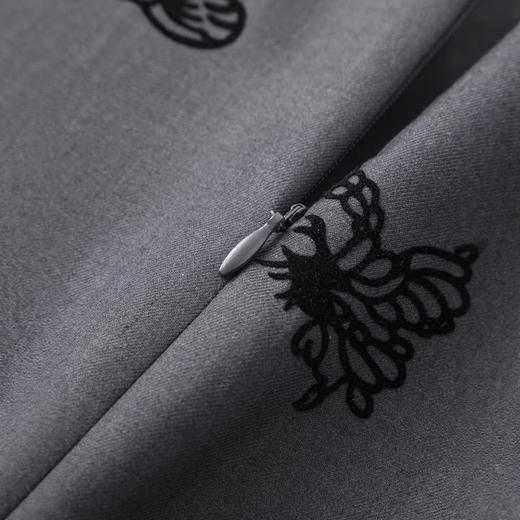 丁摩 灰色半身裙女新款春秋季直筒高腰显瘦a字裙中长款裙子5ZF-TF12002 商品图3