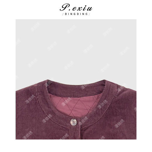 A008潘依绣丁丁宠粉PanYiXiu/潘依绣100%棉灯芯绒精致复古时髦长袖外套 M9101 商品图2