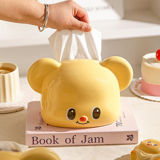 摩登主妇陶瓷纸巾盒抽纸盒家用客厅桌面可爱收纳盒 商品图1