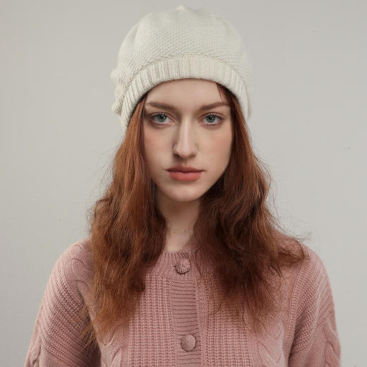 PALUOPO/PL 100%山羊绒帽子ET20181R-B约重80g 配饰帕罗 商品图3