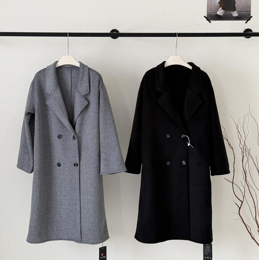 韩系羊绒大衣 手工缝制 精选高密羊毛 商品图4