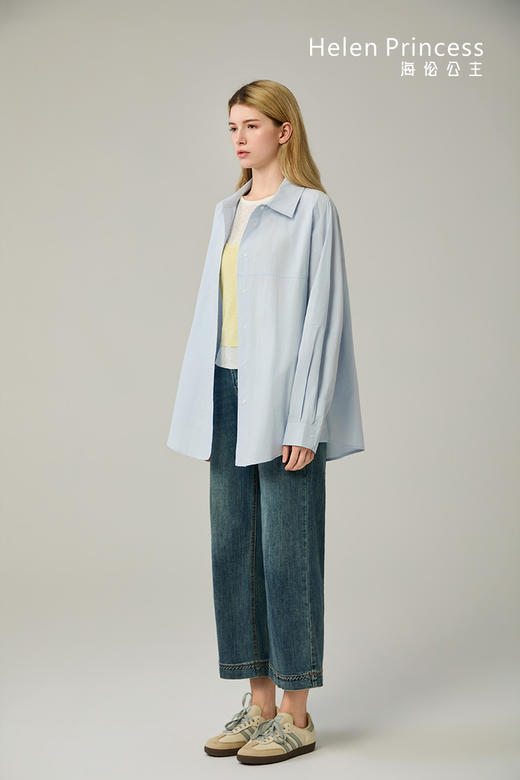 简约休闲棉质衬衫 商品图3