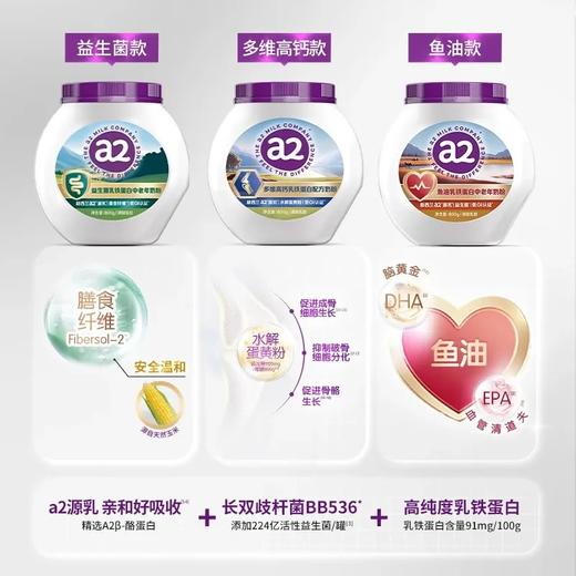 澳洲a2 乳铁蛋白中老年奶粉系列800g 鱼油 益生菌 多维高钙 商品图1