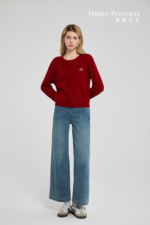 小马刺绣圆领针织衫 商品图2