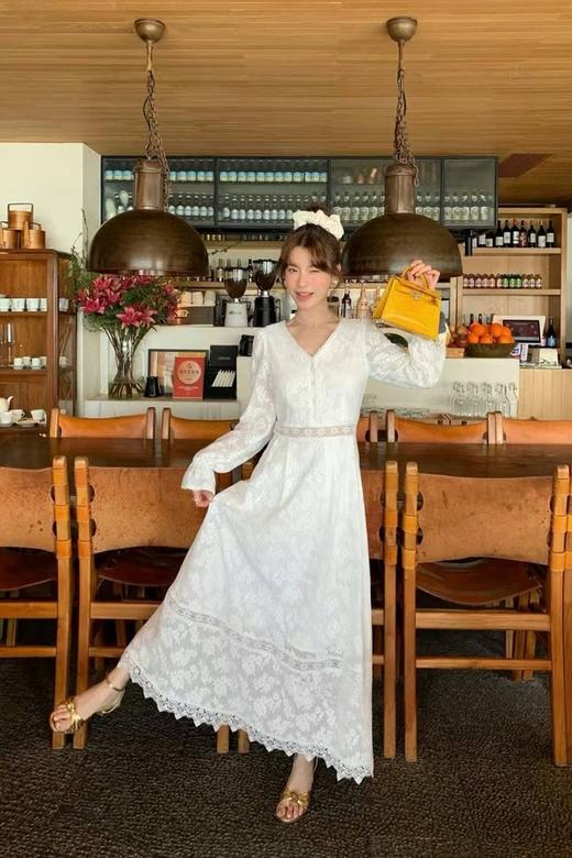 SUMMER & SAGE 浪漫度假风镂空花边仙气连衣裙 22370 商品图4