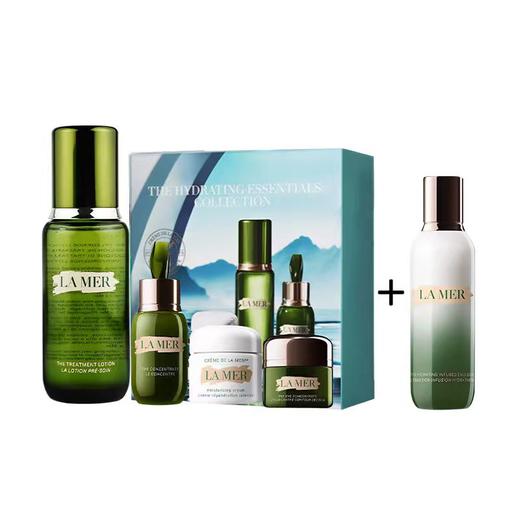 送礼袋【口碑推荐】LAMER海蓝之谜小王炸四件套盒（精粹水150ml+浓缩精华50ml+经典面霜60ml+绿眼霜15ml）+海蓝之谜精粹乳125ml 商品图9