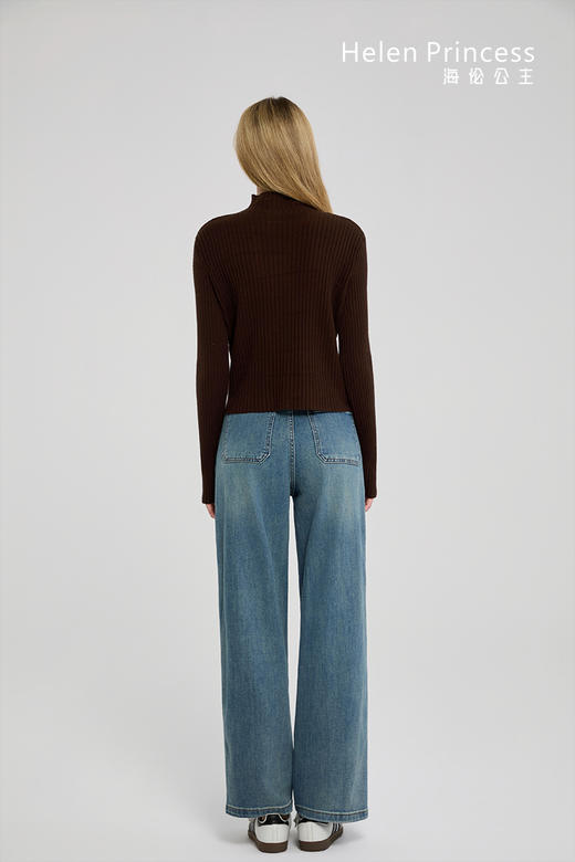 高领双拉链修身针织衫 商品图14