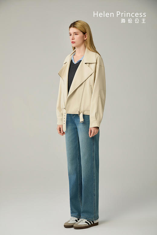 机车风腰带PU皮衣 商品图2