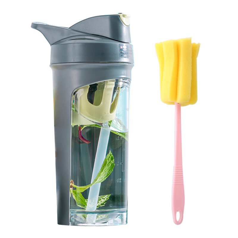 ABF865DGRYBR 乐扣乐扣Lock&Lock 【配杯刷】吸管杯大容量夏季运动塑料水杯男女学生户外便携杯子