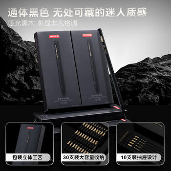 京东京造【热门商品】黑木铅笔HB 10支装 高级六角杆学生考试 美术素描书写练字绘画开学 欧盟标准 商品图0