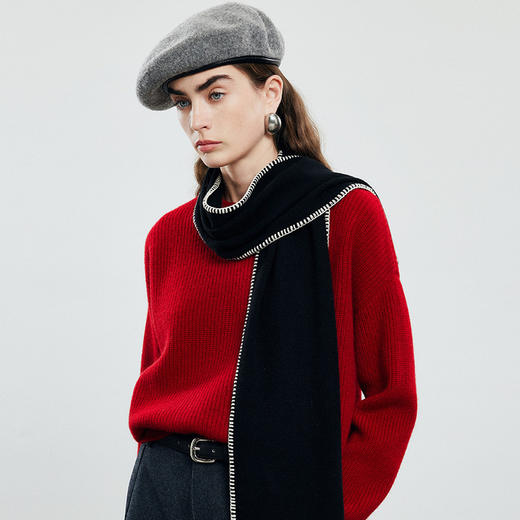 PALUOPO/PL 100%山羊绒围巾/ET2F8380R/约重100g配饰帕罗 商品图5