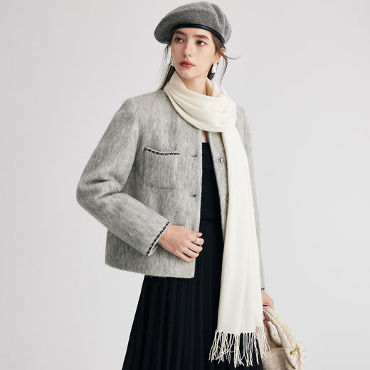 PALUOPO/PL 100%山羊绒围巾ET255171R约重100g 配饰帕罗 商品图9