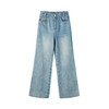 谜底直筒牛仔裤长裤2026年春季新品渐变复古后腰橡筋女261MJ0234 商品缩略图4