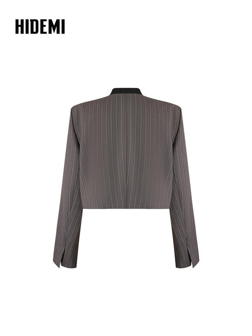 HIDEMI 美利奴羊毛短西装外套通勤上衣阔腿西八分裤套装 商品图12