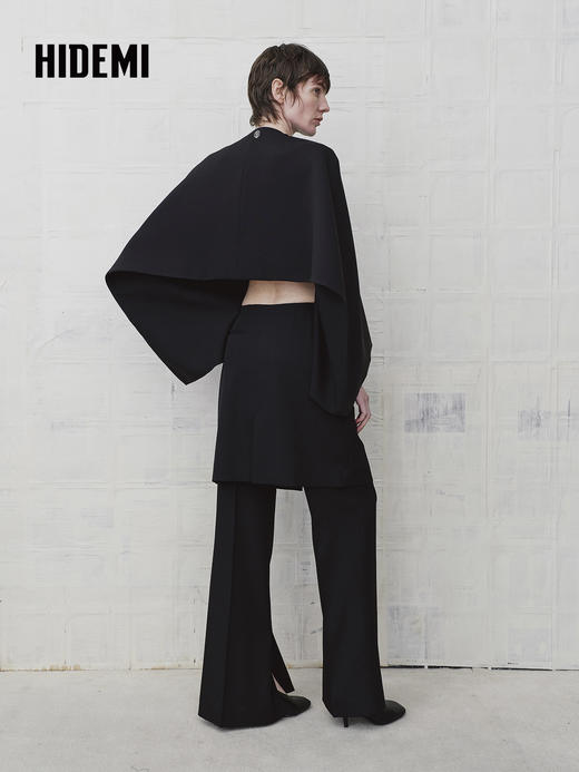 HIDEMI 设计感假两件修身微喇裤长裤裙裤 商品图5