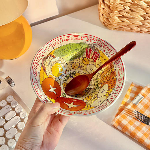 摩登主妇陶瓷面碗拉面碗家用2026新款餐具泡面碗汤碗个人专用大碗 商品图0