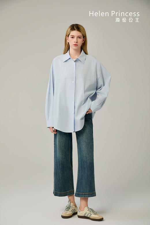 简约休闲棉质衬衫 商品图2