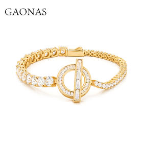 GAONAS 贵气华丽Q形玫瑰金色手链11863SRG