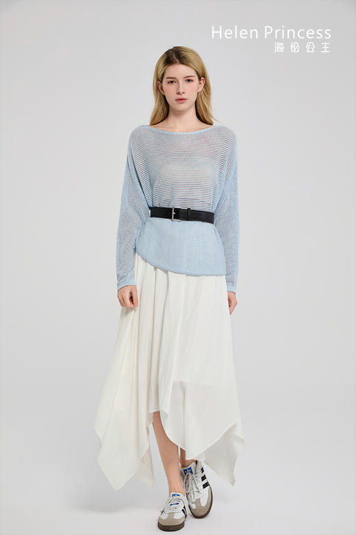 蝙蝠袖镂空针织衫 商品图1