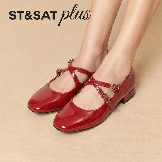 星期六26春新款法式交叉绊带低跟玛丽珍SSE1111054 商品图2