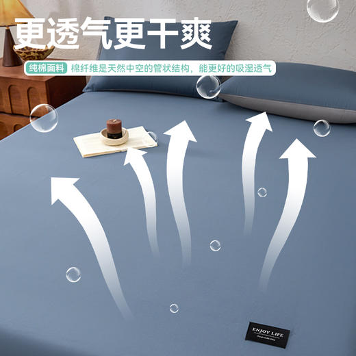 【品牌直发】加倍生活 北欧风全棉纯棉纯色床笠单品/三件套 12色可选yc0228004 商品图2
