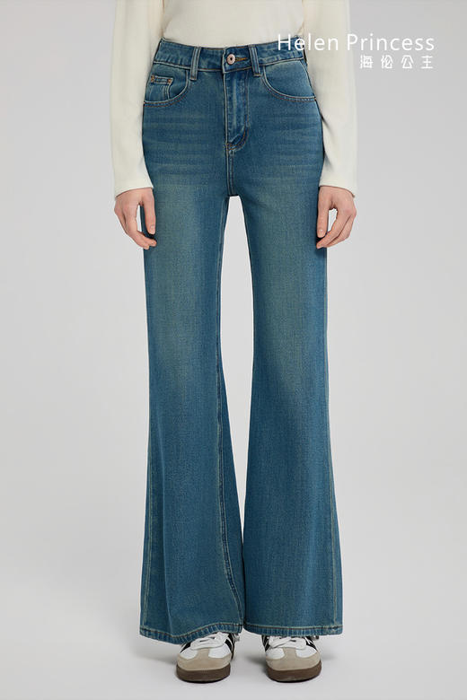 高腰喇叭牛仔裤 商品图0