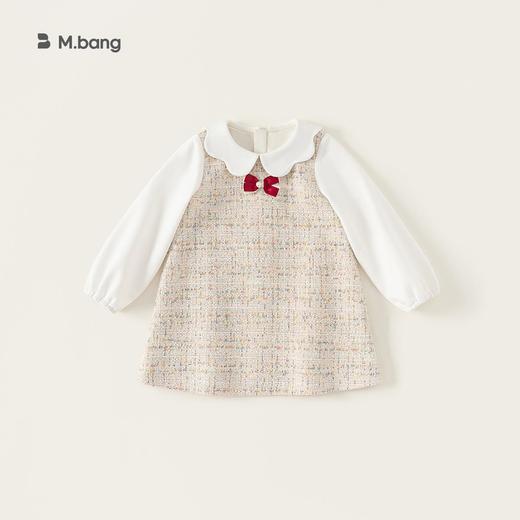 宥宝童装女童娃娃领连衣裙春款2025新款洋气女宝宝公主裙儿童礼服 商品图0