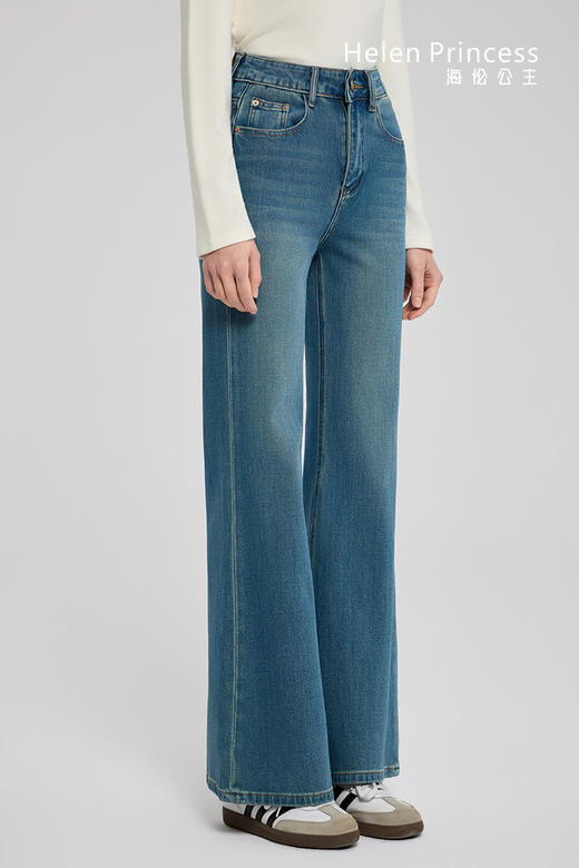 高腰喇叭牛仔裤 商品图1