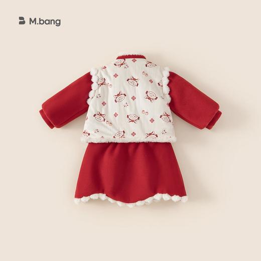 宥宝童装女童汉服套装新款拜年服儿童冬装中国风宝宝半身裙两件套 商品图3