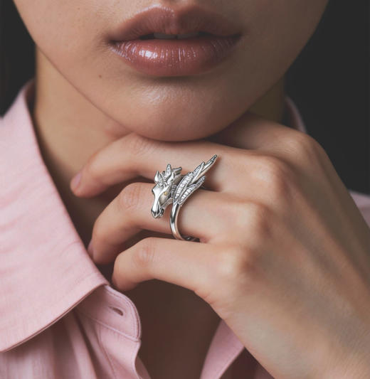 ［东方有境系列］18K金钻石戒指#御风 商品图2