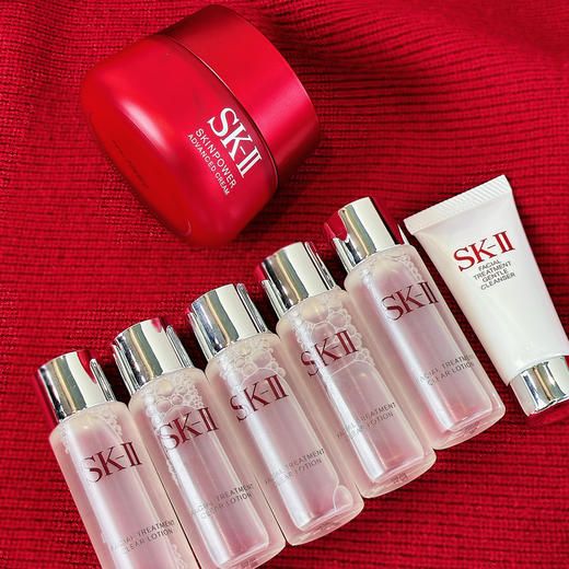 春季焕新【全球购*可顺丰包邮·套装更优惠】SK-II新版大红瓶面霜赋能焕采精华霜一拖六「大红瓶80g(滋润版)+清莹露30ml*5瓶+洗面奶20g*1支」 商品图6
