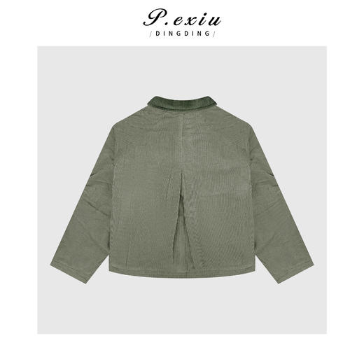 A008潘依绣丁丁宠粉100%棉复古工装灯芯绒设计感加厚短外套 Q70322 商品图1