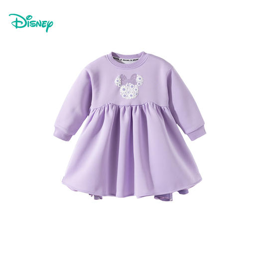 迪士尼（Disney）童装女童甜美蝴蝶卫衣裙休闲宽松耐磨中长款春秋季裙子26年新款 商品图5