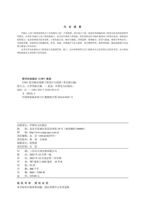 750kV架空输电线路工程设计与创新 商品图3