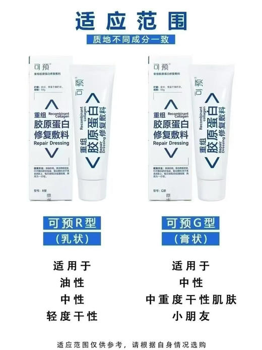 可预G膏 50g 重组胶原蛋白修复敷料 缓解干痒舒缓退红，提高皮肤耐受力，快速修复皮肤屏障 商品图3