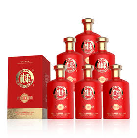 白水杜康窖酒90 整箱 52度500ml*6瓶（红色）