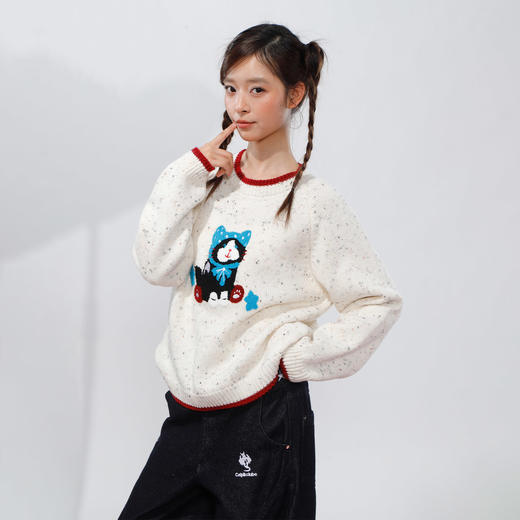 韩系减龄圆领慵懒套头毛衣-纪念日百货门店同款169443624 商品图1