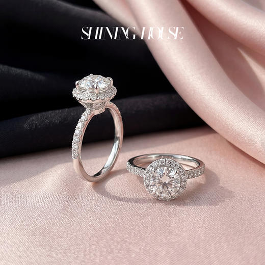 【预售】ShiningHouse[培育] 18k金钻石戒指 圆钻形1.5克拉钻人工真钻人造钻石K金戒指时尚钻石戒指悦己送礼臻选【此商品不支持7天无理由退货退款】预计3日发货 商品图3