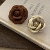 雀说【两组装】小香风山茶花胸针复古玫瑰花小众设计轻奢别针咖色配饰ALW0236 商品缩略图1