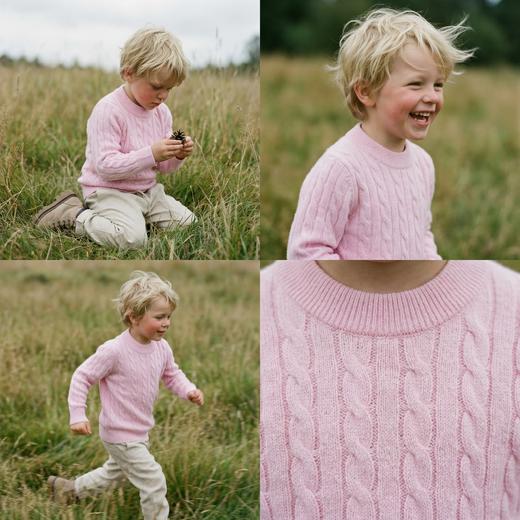 PALUOPO/PL 100%山羊绒圆领童衫ET2F8388R/约重177g帕罗 商品图6