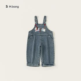 邦选湖州织里童装女童裤子儿童背带裤春季新品可爱中小童牛仔长裤