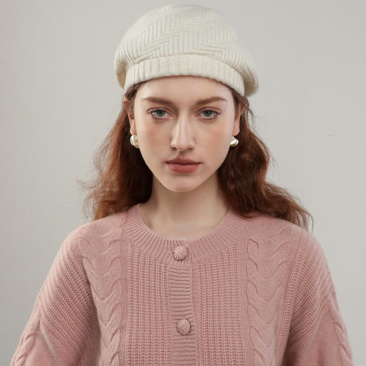 PALUOPO/PL 100%山羊绒帽子ET20186R-B约重80g 配饰帕罗 商品图2