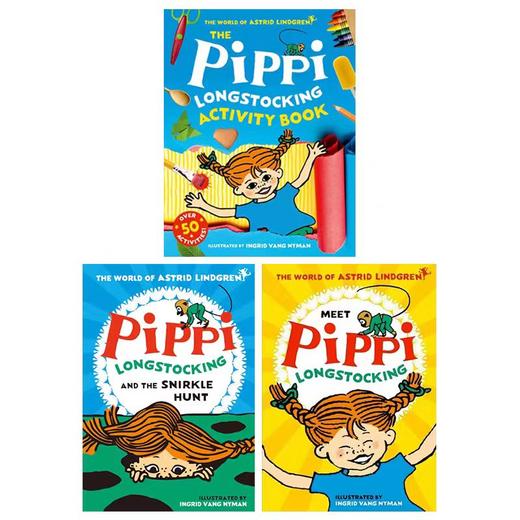 【蓝思450L+】长袜子皮皮 Pippi Longstocking 经典初章书彩绘版3册 【赠音频】 商品图1