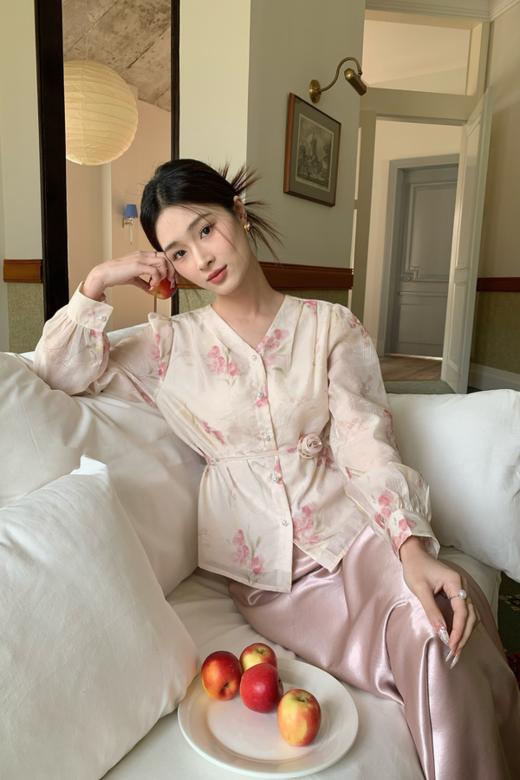 amadella 法式温柔甜美粉色印花衬衫 22347 商品图10
