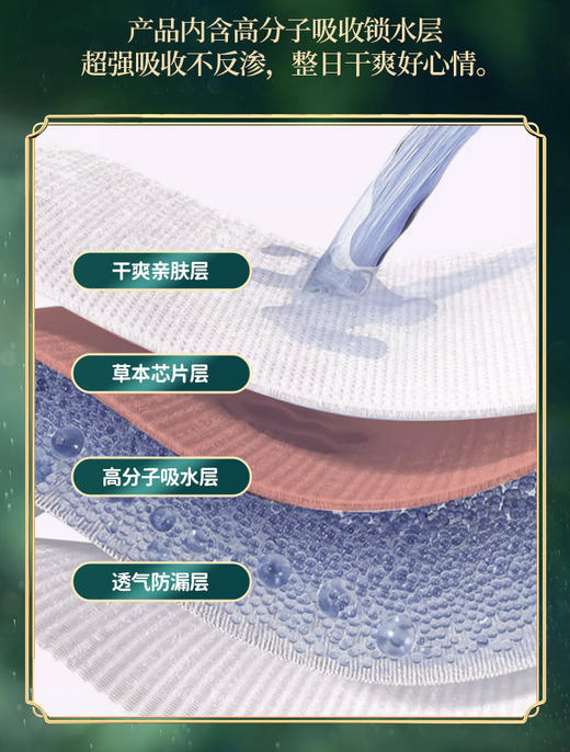 草本养护卫生巾  24种本草添加 全芯养护 商品图5