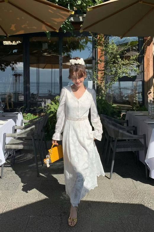 SUMMER & SAGE 浪漫度假风镂空花边仙气连衣裙 22370 商品图1